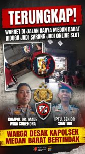 TERUNGKAP! WARNET DI JALAN KARYA MEDAN BARAT DIDUGA JADI SARANG JUDI ONLINE SLOT, WARGA DESAK KAPOLSEK MEDAN BARAT BERTINDAK